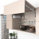 AVENTOS HF top підіймальна система, механізм F25, важіль F32, дерев`яний фасад, сірі заглушки, SERVO-DRIVE