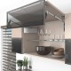 AVENTOS HF top підіймальна система, механізм F25, важіль F35, фасад дер. і вуз.алюм.проф., сірі заглушки, SERVO-DRIVE