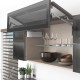 AVENTOS HF top підіймальна система, механізм F28, важіль F39, фасад шир.алюм.проф., сірі заглушки, SERVO-DRIVE
