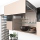 AVENTOS HF top підіймальна система, механізм F25, важіль F35, фасад вуз.алюм.проф. і дер., сірі заглушки, SERVO-DRIVE