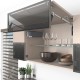 AVENTOS HF top підіймальна система, механізм F28, важіль F39, фасад дер. і вуз.алюм.проф., темно-сірі заглушки, SERVO-DRIVE