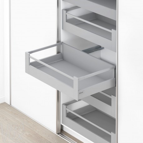 TANDEMBOX antaro SPACE TOWER комплект шухляди D з релінгом, NL&nbsp;500&nbsp;мм, 30&nbsp;кг, BLUMOTION, світло-сірий