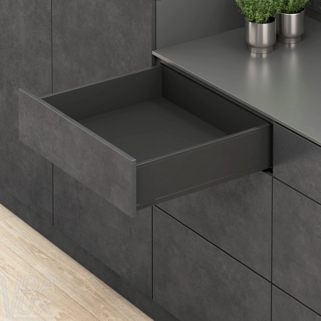 LEGRABOX K комплект шухляди, НД 300 мм, 40 кг, TIP-ON BLUMOTION, чорний "Карбон"