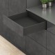 LEGRABOX K комплект шухляди, НД 400 мм, 40 кг, TIP-ON BLUMOTION, чорний "Карбон"
