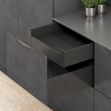 LEGRABOX K комплект внутрішньої шухляди, НД 600 мм, 70 кг, BLUMOTION, чорний "Карбон"