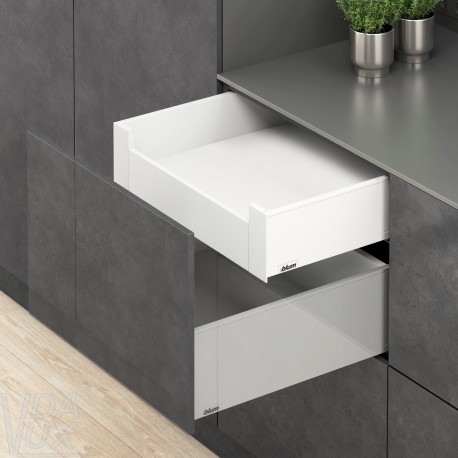 LEGRABOX K комплект внутрішньої шухляди, НД 550 мм, 40 кг, TIP-ON BLUMOTION, білий "Шовк"