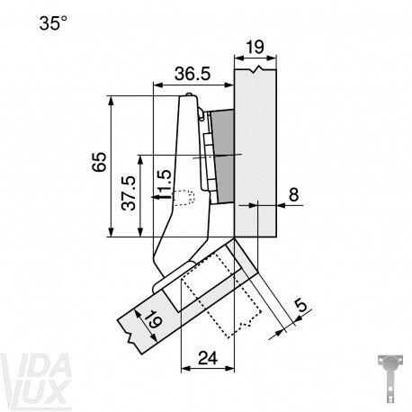 CLIP top lanksto komplektas N58, juodas ONYX