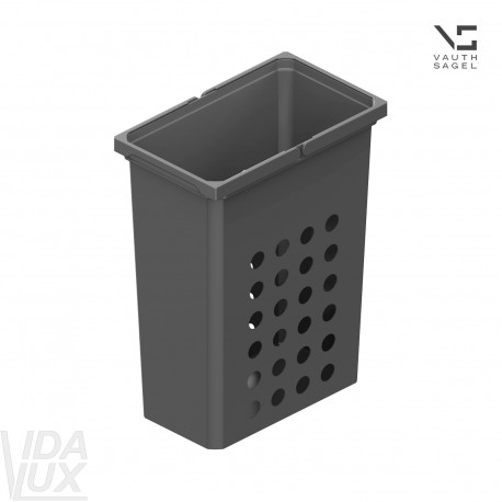 Кошик для білизни VS WASH, висота 550&nbsp;мм, 44&nbsp;л&nbsp;(L), сіра "Лава"