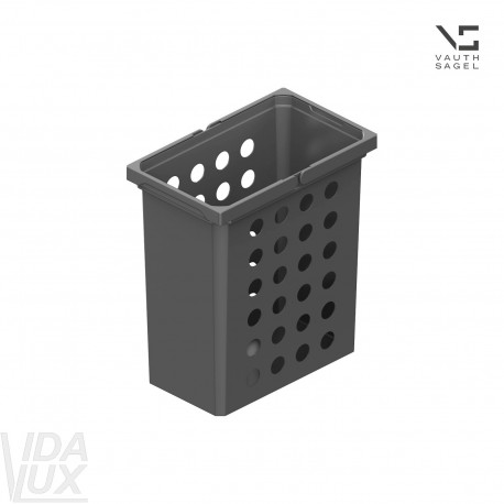 Кошик для білизни VS WASH, висота 426&nbsp;мм, 28&nbsp;л&nbsp;(L), сіра "Лава"
