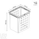 Кошик для білизни VS WASH, висота 426&nbsp;мм, 39&nbsp;л&nbsp;(XL), білий