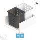 Комплект кошиків для білизни VS WASH, ширина корпусу&nbsp;KB – 600&nbsp;мм, висота&nbsp;– 426&nbsp;мм, об`єм&nbsp;– 39,&nbsp;39&nbsp;л, сіра "Лава" i біла